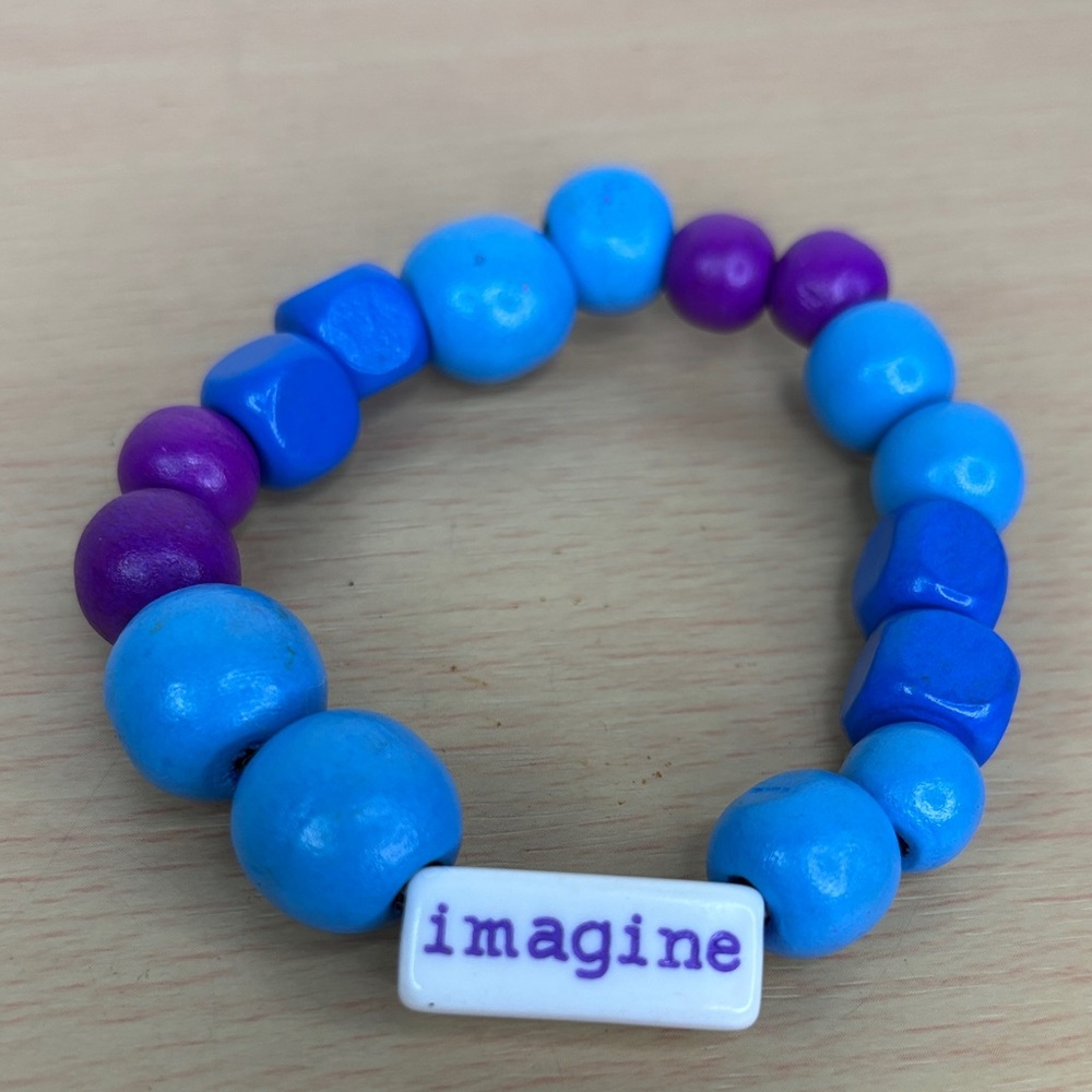 Blue and Purple Beaded Bracelet